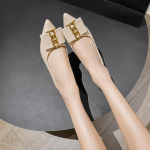 Uued kingad naistele Nahast pumbad OL terava varbaga Mood vabaaja k&otilde;rged kontsad Kingad T&uuml;drukutele T&ouml;&ouml;kleit Kingad 43