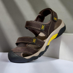 2024 Uued Meeste Suvised &Uuml;ksikud Kingad Sandaalid Meestele V&auml;lisjalatsid Nahast Baotou Hingavad Sussid Kulumiskindlad Libisemiskindlad Spordisandaalid 40 roheline