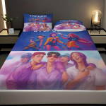 3 tk K-Pop Deemonik&uuml;ttide Prindiga S&uuml;dameteta Voodilina Komplekt Mitmes Suuruses Pehme Voodikate Magamistoa Voodipesu Kaunistus Masinpestav 90x191cm