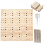 K&auml;sit&ouml;&ouml;na valmistatud puidust blokeerimislaud Granny Square heegelduslaud K&auml;sit&ouml;&ouml; blokeerimismatiga kudumispistete armastajatele 1