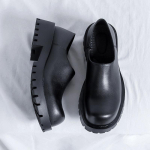 Vabaaja Disainer naised Mehed Paks Platvorm Formaalne Kingad &Uuml;mar Ninaga Slip-On Nahast Vabaaja Kingad Meeste Kingad Suur Suurus 36-44 44 black