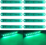LED k&uuml;ljesignaalvalgusti Veoauto k&uuml;ljetuli Veoauto k&uuml;ljesignaali indikaator, 10 LED-iga J&auml;lg roheline