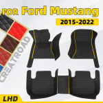 Car floor mats for Ford Mustang 2015 2016 2017 2018   foot Pads automobile carpet cover interior 1- Black - Beige