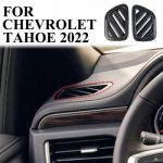 Carbon fiber style AC air vent outlet cover trim for Chevrolet Tahoe -2024