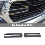 Carbon Fiber Front Grill erts Cover Trim Bezels Kit For Dodge Ram 1500 +