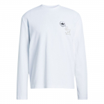 Adidas Originals FW25 Vahvli T&ouml;&ouml;riietuse S&auml;rk Mugav &Uuml;mmarguse Kaelusega Pullover L&otilde;tv Spordikaupade Vabaaja Pikkade Varrukatega T-s&auml;rk Meeste topid KG6440 M