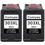 Cartouches d'encre - COMIYEE - HP 303XL - Noir - Pack de 2 - Compatible HP ENVY Photo et Tango