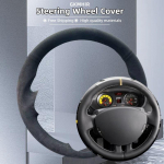 ization Car Steering Wheel Cover For Renault Clio 3 2005-2013 Clio 3 RS 2005-2013 Hand Sewing Suede Car Accessories Black Thread
