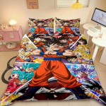 Jaapani Anime Draakoni KuulS Tekikott Kahepoolne Super Saiyan Voodipesukomplektid &Otilde;pilastele Teismelistele Son Goku Tekikott Komplekt Magamistoa jaoks EU Single(135*200cm)3pcs