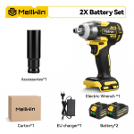 MELLWIN Harjadeta 520 N&middot;m Mitmeotstarbeline Elektriline L&ouml;&ouml;kmutriv&otilde;ti Komplekt 3IN1 Elektriline Puur Kruvikeeraja Remondit&ouml;&ouml;riist Makita 18V Aku Pinni jaoks 2 Battery-Set A