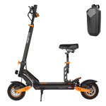 Kukirin GII MAX 1000W elektriline t&otilde;ukeratas, maksimaalne kiirus 55 km/h, s&otilde;iduulatus 70 km, 48V 20,8Ah, 10 maastikurehvid, kokkupandav, LCD-ekraan, IP54, tagavedu 48V 1000W 20Ah+Bag (Split Up) must/oranž