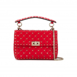 Valentino Naelte ja Ketiga Nahast &Otilde;la- v&otilde;i Crossbody Kott Naiste kotid Punane SW2B0122-NAP-JU5 Basic Set (Bag+Dust Bag)