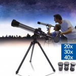 Children's Educational Astronomical Refractor Telescope With 20x 30x 40x Eyepieces, Science Beginner Monocular Kit For Stargazing Nature hall