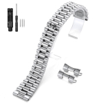 20mm 21mm 22mm Luksuslik Tahke Kellarihm 304L Roostevabast Terasest Kokkupandava Pandlaga K&auml;epael Rolex Meeste Naiste Kellatarvikutele 22mm h&otilde;be