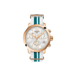 TISSOT Time Jog Kollektsioon Kvartsmehhanism 100m Veekindel Meeste K&auml;ekell Kell 42mm Valge sihverplaat T095.417.37.117.01 Gold Watch Case White Dial white