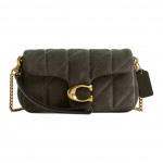 Coach Tabby 19 Tiigrikirjaga Kett-kl&otilde;pskinnitusega Suede ja Sile Nahk Crossbody Kott V&auml;ike Naiste crossbody kott Oliiviroheline CCD85-B4OL Basic Set (Bag+Dust Bag)