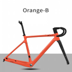BXT T1000 S&uuml;sinik Gravel Raam Ketaspiduriga Gravel Jalgratta Raam 700C/27.5er L&auml;biv Telg Maanteeratta Raam T&auml;ielikult Peidetud Juhtmed UDH Hanger BXT logo orange Gloss-58 oranž