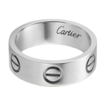 Cartier Love Series Klassikaline Kruvir&otilde;ngas 5,5 mm Laiune 18K Kuld Unisex r&otilde;ngad Valge Kuld B4084700 Box,62,Warranty Not Included