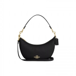 Coach Aria 26 Kuldne Riistvara T&otilde;mblukuga Sulgemine Krokodillimustriga Nahast Poolkuu Koti Naiste k&auml;ekotid Must CO996-IMBLK Basic Set (Bag+Dust Bag)