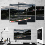 5 paneeli N&uuml;rburgringi ralli teerada plakatid seina kunst kodu kaunistus l&otilde;uend HD prindid maastikupildid maalid elutoa kaunistus 40x60 40x80 40x100cm