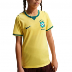 Nike Dri-FIT Brasiilia 2026 Ol&uuml;mpiastaadioni Jalgpalli Repliik T-s&auml;rk L&uuml;hikeste varrukatega &Uuml;mmarguse kaelusega Laste &uuml;laosad IO2231-724 L