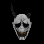 Halloween Game Ghostwire Tokyo Ball Party COS Full-face anime cosplay prop resin mask Ghostwire: Tokyo gray