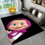 3D M-Masha Multikas B-Karhu J&otilde;uludeks AlaVaip, Vaip Vaip Elutoa Magamistoa Diivani Uksemati Kaunistuseks, Laste Libisemisvastane P&otilde;randamatt 100x150cm(39x59in)