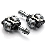 wellgo W01 Bicycle Pedal MTB Touring Bike Clipless Pedals 9/16 CR-MO Spindle Sealed Bearing Al-alloy with cleats ultralight W01 Black black