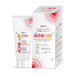 Akne-UV P&auml;ikesekaitsekreem SPF50 PA+++ | 50g P&auml;ikesekaitsegeel | Mittekomedogeenne Silikoongeel | &Otilde;livaba | UVA/UVB Kaitse | VEEKINDEL | Valget J&auml;lge J&auml;tmata