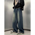 Hip Hop R&auml;pp Džinsid Lai S&auml;&auml;reosa Noorte Džinsid Meeste Sirge S&auml;&auml;rega Retro Vabaaja P&uuml;ksid &Uuml;lem&otilde;&otilde;dulised Denim P&uuml;ksid S