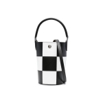 Longchamp &Eacute;pure 18 Ruuduline Tr&uuml;kis Riistvara Pandlaga Kandekott Mini Naiste Kandekotid Must Valge 10213HDU067 Basic Set (Bag+Dust Bag)