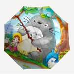 1 tk Totoro, Metsateemaline Kvaliteetne Vihmavari, Automaatne Avamise ja Sulgemisega Vihmavari, Multifunktsionaalne Vihmavari G0811097 gray