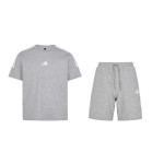 Adidas U Spordidress Kolm triipu &Uuml;mar kaelus Pullover L&uuml;hikeste varrukatega T-s&auml;rk Mugavad keskmise v&ouml;&ouml;kohaga n&ouml;&ouml;riga p&uuml;ksid Vabaaja spordikomplekt KX0523 M