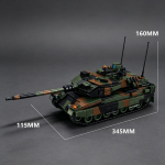Saksa Leopard 2A6 peamine lahingutank ehitusklotsid roomikutega soomukharidusm&auml;nguasi poistele MOC mudel NO BOX
