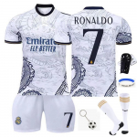 Real Madridi Laste Spordir&otilde;ivad Nr. 7 Ronaldo Stiilis ANUTETOUNI&reg; Valge Pol&uuml;ester S&auml;rk 100-110 CM