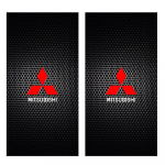 Auto embleemi keskmise samba kleebis Autoukse dekoratiivkleebised Mitsubishi X EXASX L200 Colt Outlander Pajero Lancer Eclipse jaoks must