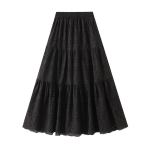 Naiste Suvine Maxi Seelik Armas Elastne K&otilde;rge V&ouml;&ouml;koht Boho Auguline A-kujuline Lopsakas Pikk Seelik Kevadine Pitsiline Mitmekihiline Maxi Seelik Rannapuhkuse Seelikud Naistele One size must