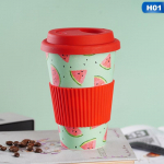 401-500ml &Ouml;koloogiline Bambusest Korduvkasutatav Reisimug V&auml;litingimustesse Kaasaskantav Kruus Tee Kohvitass Kohvi Tee Vee Mahla Kruus Termos Kingitus 401-500ml