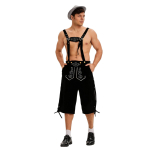 Traditsioonilised Baieri tikitud meeste traksid Lederhosen festivalikost&uuml;&uuml;m Vintage stiilis p&otilde;lvp&uuml;ksid Peoriided XXL must