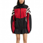 (NAISTE) adidas Santiago kootud treeningjakk Aasia suuruses 'Must Punane' Naiste KC9134 M