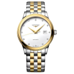 LONGINES Elegantne Seeria Automaatne Mehaaniline Liikumine 30 Meetrit Veekindel Mood Valge sihverplaadi Roostevabast terasest korpus Roostevabast terasest rihm L4.984.3.17.7 valge