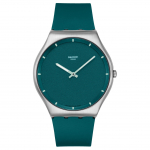 SWATCH Essentials Seeria Kvartsliikumine 30 Meetrit Veekindel Unisex &Scaron;veitsi Kell 42mm Roheline sihver Roostevabast terasest korpus Kummirihm SS07S155 roheline
