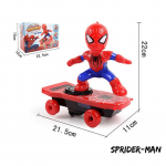 Kangelaslik punane elektriline Spiderman rulam&auml;nguasi lastele v&auml;rviliste tulede ja muusikaga Spider Man