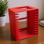 Lauale CD-korraldaja Piludega hoiuriiul Sile Avatud Raamiga Ketas Must Vertikaalne Red Vertical
