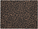 Leoparditr&uuml;kiga laudlina, pruun must gepard Aafrika metslooma tekstuuriga Ristk&uuml;likukujuline pestav kate 140x200cm black