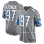 NFL Detroit Lions Detroit Lions Ragbi Ei. 97 Aidan Hutchinson S&auml;rgid Meeste L gray