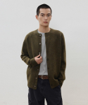 LEIRE Pehme kashmiirilaadne &uuml;mmarguse kaelusega kampsun [Khaki] Khaki/L black