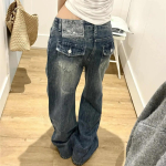 Naiste Ameerika Retro L&otilde;tvad teksap&uuml;ksid Denim Lai l&otilde;ige Y2K High Street Cowboy Puhtad Jaapani Harajuku Trend 2000ndate Stiilne Uus XL sinine