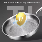 Titaanist Sepistatud Pann Pro Kaanega Titaanpannid K&uuml;psetamiseks Vastupidav Kriimustuskindel Mittekleepuv Titaanist Nutri Pann K&uuml;psetamiseks A white