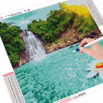 5D DIY teemantmaaling Scenic teemanttikandid maastik t&auml;isruudu kividega tikand 20*20 cm